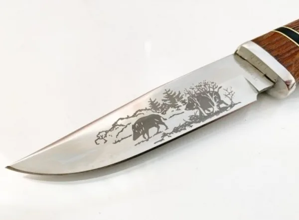 Руски ловен нож ГЛИГАН 110х220 мм - Ст 65х13 — снимка 2