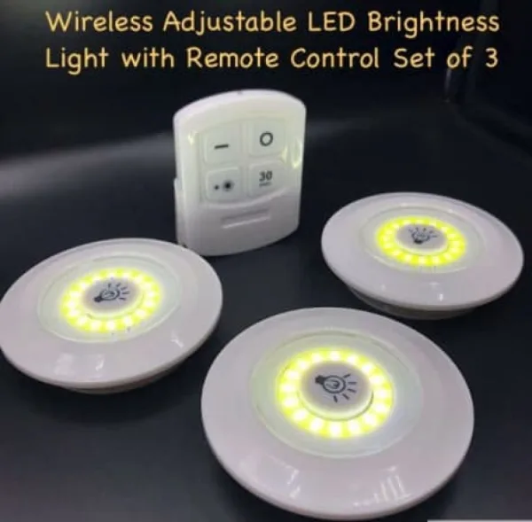 Комплект 3 COB LED димиращи лампи с дистанционно и таймер — снимка 3