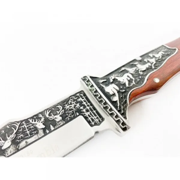 Инкрустиран ловен нож Columbia KB3189-130х270мм — снимка 3