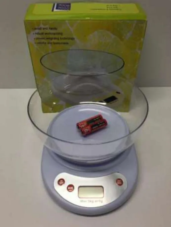 Дигитална кухненска везна с купа (тарелка) 5 kg, точност 1гр. — снимка 4