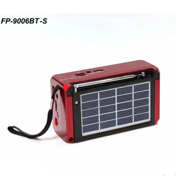 Соларно Радио- Bluetooth,USB,SD+LED Фенер 9006 BT-S — снимка 3
