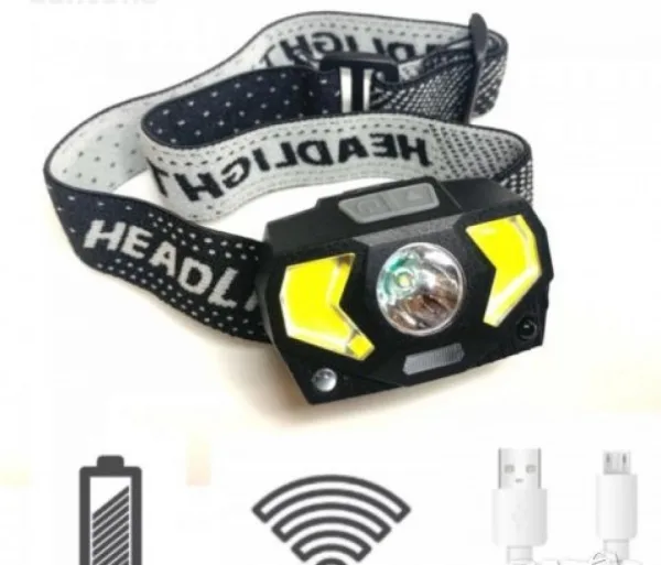 LED челник CREE LED+COB CREE LED, СЕНЗОР ЗА ДВИЖЕНИЕ — снимка 2
