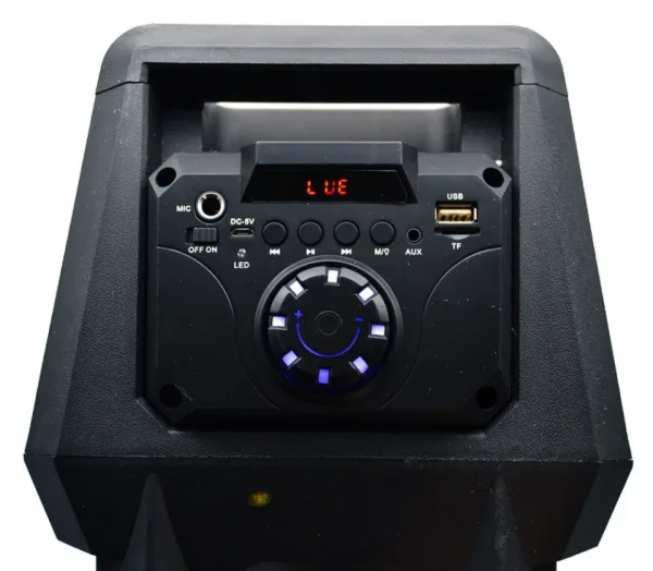Двойна Караоке колона 2х6" ,активна тонколона с микрофон: KTX-1054 — снимка 2