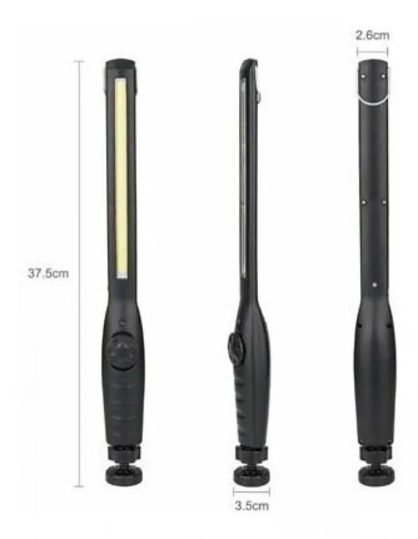 Работна акумулаторна лампа BL-W55 LED, 360 градуса, магнит, димер 100-700 лумена — снимка 2