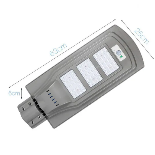 Соларна лампа 60W с pir датчик за движение, IP65 + дистанционно — снимка 2