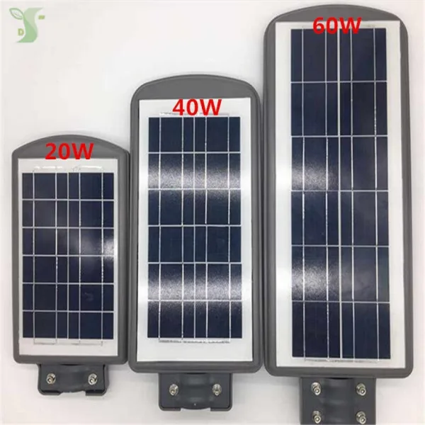 Соларна лампа 60W с pir датчик за движение, IP65 + дистанционно — снимка 5