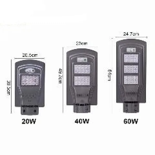 Соларна лампа 60W с pir датчик за движение, IP65 + дистанционно — снимка 6