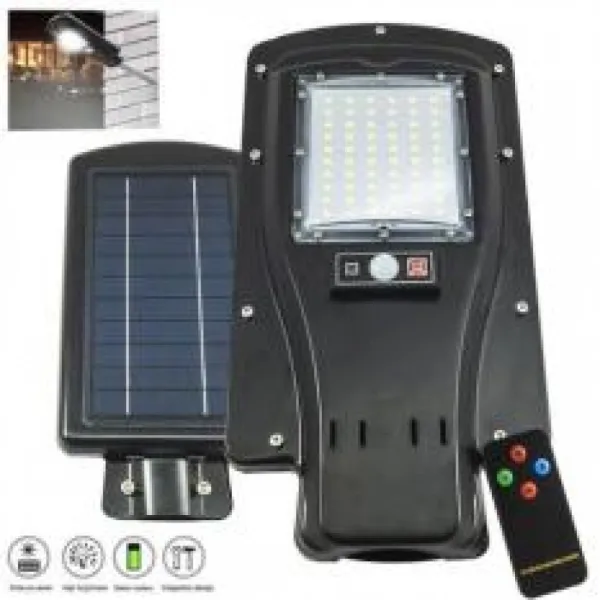 Соларна лампа 30W с pir датчик за движение, IP65 + дистанционно /УЛИЧНА/ ST-1930 — снимка 6