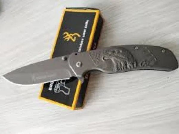 Browning pocket knife автоматичен нож с 3Д орел на дръжката — снимка 3