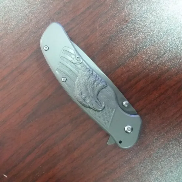 Browning pocket knife автоматичен нож с 3Д орел на дръжката — снимка 5