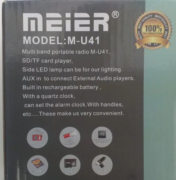 Радио Meier M-U41 - AM/FM/SW +USB/SD MP3+ LED+Часовник — снимка 9