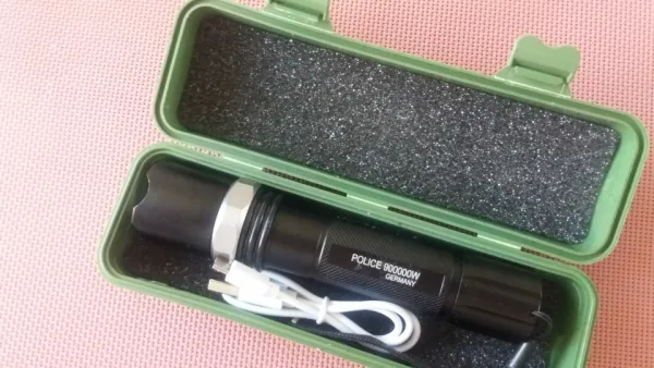 Мощен LED акумулаторен прожектор BL- CREE -T6+COB с USB — снимка 7