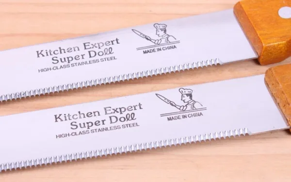 Огромен назъбен домакински нож/кашкавал -магазини/ 49 см - Kitchen Expert — снимка 2