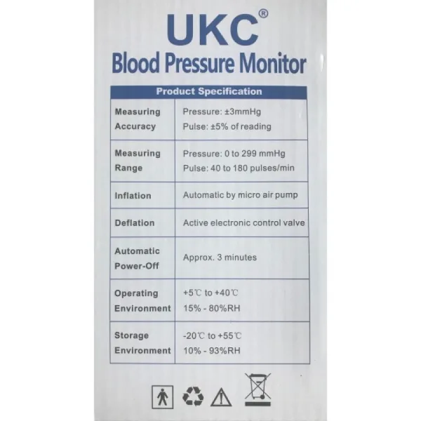 Aпарат за измерване на кръвно налягане UKC — снимка 5