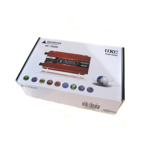 UKC автомобилен инвертор с дисплей 12V-220V 500W KC-500D — снимка 6