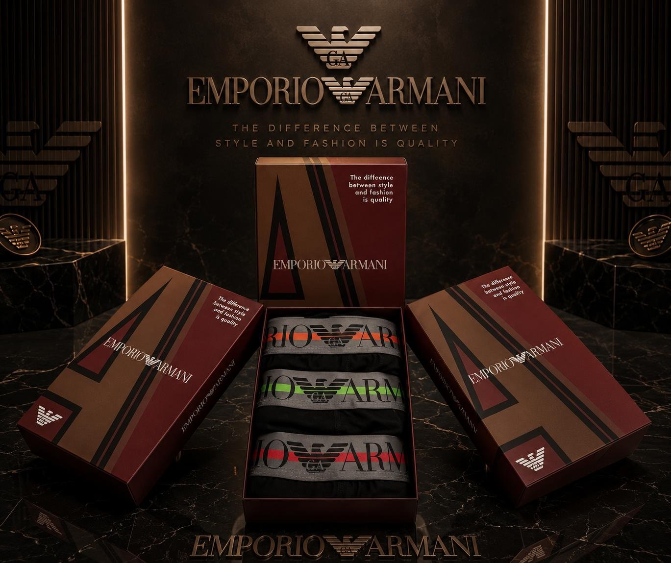 Emporio Armani — Мъжки боксерки 3бр/кутия #75