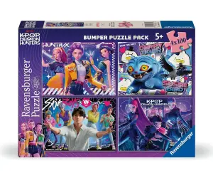 Ravensburger - Пъзел 4x100 ел. - KPop Demon Hunters: Пъзел за феновете