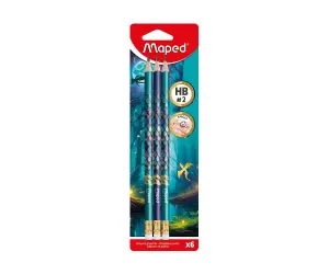 Maped Графитен молив Dragon HB+ гума 6 бр. бл.