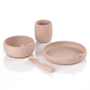 Силиконов комплект за хранене 4ч Pale