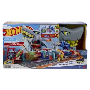 Игрален комплект Hot Wheels City Ultra Shark Car Wash