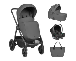 Комбинирана количка 3в1 с кош за новородено Modena Dark Grey 2027