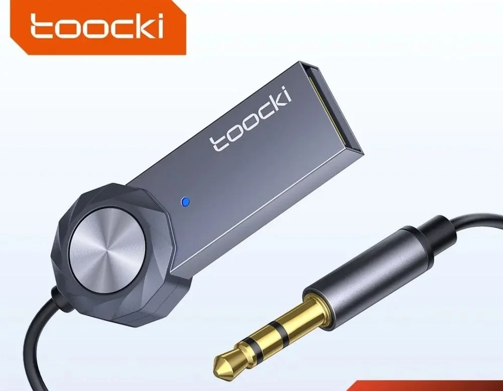 Toocki Bluetooth 3в1 Aux Адаптер Аудио приемник и Хендсфри — снимка 4