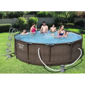 БАСЕЙН СГЛОБЯЕМ BESTWAY Steel ProMax 56709 С ПОМПА 366×100см