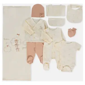 Спален комплект 10ч. Org.Welcome Baby 0-3M/62cm Beige