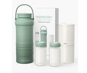 Momcozy-Преносим охладител за кърма CM01 Бял/Зелен