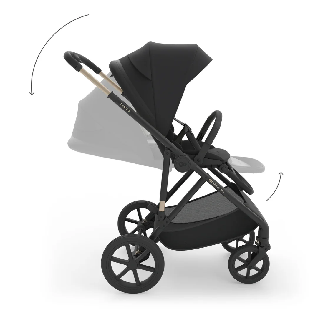 Kinderkraft Prime 3 бебешка количка 2в1 BLACK