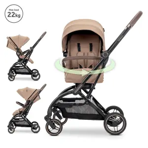 Д.КОЛИЧКА MAKAYA BEIGE ДО 22 КГ С РОТАЦИЯ 360