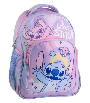 Детска раница за училище 42см stitch лилав