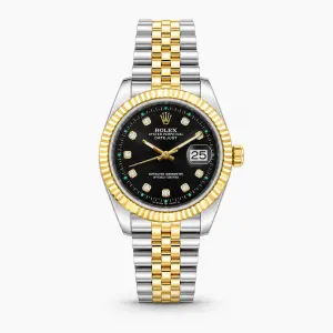 Мъжки Rolex Datejust Two-Tone Black Diamond Dial #224
