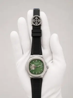 Мъжки Patek Philippe Nautilus Green Dial Rubber #193