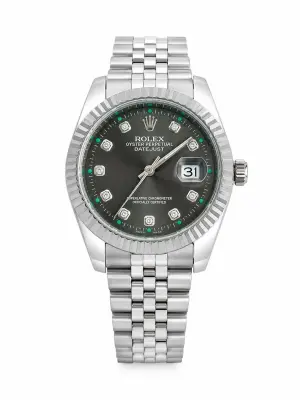 Мъжки Rolex Datejust Grey Diamond Dial Steel #136