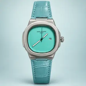 Мъжки Patek Philippe Nautilus Tiffany Blue Dial Tiffany Leather #347