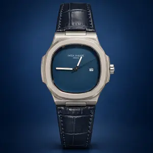 Мъжки Patek Philippe Nautilus Navy Blue Dial Leather #343