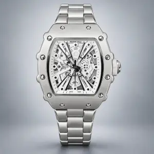Мъжки Richard Mille RM27-03 Skeleton White / Steel #354