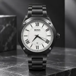 Мъжки Hugo Boss Octagon Roman Black / White Dial #383