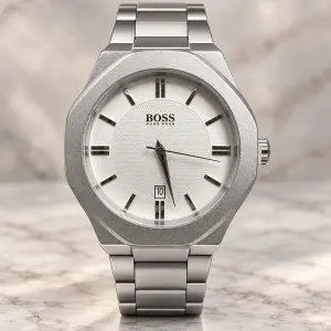 Мъжки Hugo Boss Octagon Steel / White Dial #366
