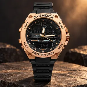 Мъжки Casio G-Shock G-Steel Twin Sensor Rose Gold / Black #416