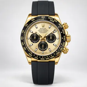 Мъжки Rolex Daytona Gold / Champagne Dial Rubber Strap #450