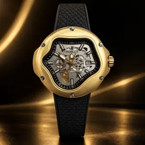 Мъжки Hublot Arsham Splash Skeleton Gold / Black Strap II #464
