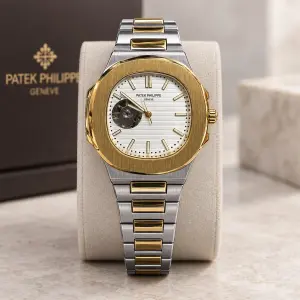Мъжки механичен Patek Philippe Nautilus Open Heart Two-Tone / White Dial #439