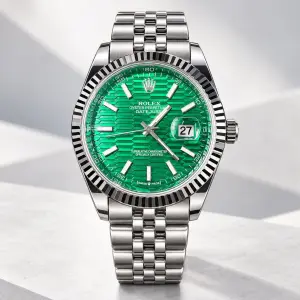 Мъжки Rolex Datejust Green Motif Dial Jubilee Steel #477