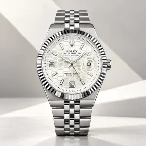 Мъжки Rolex Land-Dweller White Honeycomb Dial Jubilee Steel #483