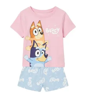 Детска лятна пижама bluey розов 3-6 год. - Изберете размер