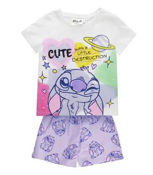 Детска лятна пижама stitch angel 6-12 год. - 8 год.