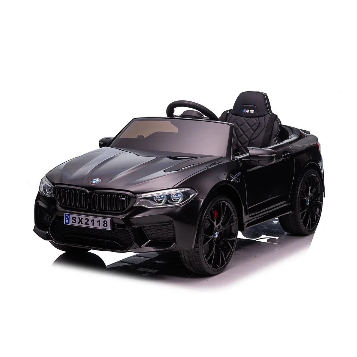 Ел. кола BMW M5 черна,EVAгуми,коженa