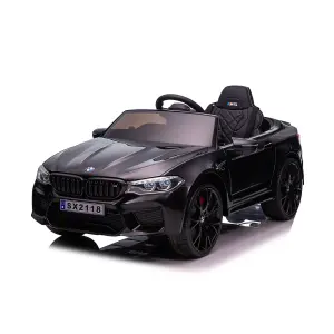 Ел. кола BMW M5 черна,EVAгуми,коженa